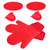 Insulation Gloves Thickened Silicone Barbecue Microwave Oven Anti Scalding Glove for Kitchen Baking CookingRed