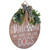 Door Hanging Sign Composite Wood Door Hanging Ornament Wreath for Home Door DecorationBrown