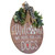 Door Hanging Sign Composite Wood Door Hanging Ornament Wreath for Home Door DecorationBrown