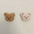 Plush Bear Fridge Magnet Rubber Soft Magnet 3D Animal Fridge Magnet for Kitchen Decoration Milk Tea Color