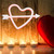 Adorable Heart shape LED Light Decorative Wall Hanging Lamp for Bedroom Dormitory(Red )