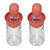 2pcs Oil Container with Silicone Brush Oil Dispenser Bottle for Kitchen Grilling Baking Cooking Red