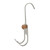 Hot Melt Glue Hook Fuser Hook Multipurpose Stainless Steel S Type Hook Hot Fuser Fixing Hook Wooden Handle Single Hook
