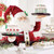 Christmas Santa Snowman Plate Resin Snack Tray Christmas Figurine Snacks Holder for Christmas Dinner and Party