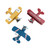 3pcs Airplane Hanging Ornament Retro Decoration Iron Airplane Model for Car Desktop Yellow Red Blue