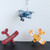 3pcs Airplane Hanging Ornament Retro Decoration Iron Airplane Model for Car Desktop Yellow Red Blue