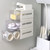 Wall Mount Drawer Storage Box Plastic Punch Free Storage Drawer for Cotton Swabs Hair Clips Bathroom
