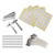 260pcs 15cm Candle Wicks 100Pcs Double Sided Tape Stickers 50Pcs Candle Shells 10Pcs Stainless Steel Wicks Holders23g Aluminum Shell Yellow