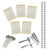 260pcs 15cm Candle Wicks 100Pcs Double Sided Tape Stickers 50Pcs Candle Shells 10Pcs Stainless Steel Wicks Holders23g Aluminum Shell Yellow