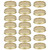 Stainless Steel SplitType Mini Glass Jar Lids Container Sealing Cover for Spice Honey Storage(20Pcs 70mm Gold Circular Ring+Cover Plate )