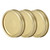Stainless Steel SplitType Mini Glass Jar Lids Container Sealing Cover for Spice Honey Storage(20Pcs 70mm Gold Circular Ring+Cover Plate )
