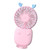 Mini Handheld Fan Portable USB Rechargeable Multiple Wind Speed Pocket Personal Fan for Home Outdoor Office Pink