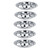 5Pcs Thicken 304 Stainless Steel Round Divided Service Plate Dinner Tray Tableware for Kid5‑Section