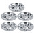 5Pcs Thicken 304 Stainless Steel Round Divided Service Plate Dinner Tray Tableware for Kid5‑Section