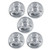 5Pcs Thicken 304 Stainless Steel Round Divided Service Plate Dinner Tray Tableware for Kid5‑Section