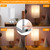 Neoglint 2 Packs Fabric Bedside Table Lamp Nightstand Lamp with Warm White LED Bulb Desk Light Touch Control USB A Type-C Charging Ports 3 Levels Dimmable for Living Room Bedroom Study Room Cafe Shop