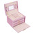3 Tiers PU Leather Jewelry Storage Case Display Box Holder Organizer with Mirror (Red)
