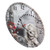 Wall Clock Antique Non Ticking Round Wall Clock Wooden Arabic Numeral Wall Clock for Living Room