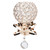 Round Wall Lamp Crystal Lamp E14 Lamp Holder for Home Living Room Bedroom CorridorGold