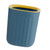 Desktop Trash Can with Pressure Ring Fashionable Desk Countertop Trash Bin for Dormitory Office Blue Yellow