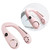 Bladeless Neck Fan USB Charging 2000 MAh Battery Portable Hand Free Neck Fan for Outdoor Camping Office Sakura Pink