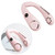 Bladeless Neck Fan USB Charging 2000 MAh Battery Portable Hand Free Neck Fan for Outdoor Camping Office Sakura Pink