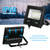 A C85-265V 25W RGBCW 56LEDs Flood Light Outdoor Lamp IP66 Water Resistance with Controller/ Supported Phones App Control/ Group Controlling/ Timer/ Dimmable Brightness Adjustable/ Music Sync/ Built-in Microphone/ for Patio Yard Garden Balcony