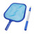 Pool Skimmer Net with Telescopic Pole Removal Leaf Rake Swimming Pool Ponds Fast Cleaning Tool with for Cleaning Above Ground Inground Pool Hot Tub Spa Pond