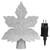 Christmas Tree Topper Projection Lamp Ornament Night Decorative Light for Home Party AC100V‑240VSilver EU Plug