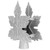 Christmas Tree Topper Projection Lamp Ornament Night Decorative Light for Home Party AC100V‑240VSilver EU Plug