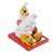 Small Bell Lucky Cat Solar Ornaments Light Energy Sensing Lucky Cat Mascot Statue Decoration for Home Car Office Gift White