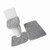 3PCS Bath Mat Toilet Lid Cover U-Shaped Rug Non Slip Soft Floor Rug Water Absorbent Solid Door Mat Bathroom Rug Carpet Seat Cover Rug Set