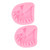 2PCS Fondant Silicone Mold Food Grade Safe Odorless Soft DIY Cake Decorating Mold for Crafting Projects Type 2