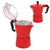 300ML 6‑Cup Capacity Aluminum Coffee Machine Moka Pot Accessories for Office Home UseRed