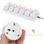 12pcs/set Rechargeable LED Flickering Flameless Candles Tealight Candles Lights with Frosted Cups Charging Base Yellow Light AC100-240V