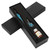 Retro Crystal Flower Glass Dip Pen Signature Ink Pen Fountain Pen with Ink Penholder Light Blue