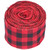 5m Christmas Wired Edge Ribbon Decorative Plaid Ribbon for Home DIY Gift Wrapping Crafts(Black Red )
