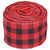 5m Christmas Wired Edge Ribbon Decorative Plaid Ribbon for Home DIY Gift Wrapping Crafts(Black Red )
