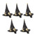5pcs Mini Witch Hat Hair Pins Cute Hair Clips Halloween New Year Christmas Holiday Hair Decoration for Kid
