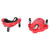 2Pcs Rolling Knee Pad ABS Multifunctional Knee Protector with Universal Wheel for Floor InstallationRed