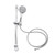 Shower Rail Set Handheld Shower Head Adjustable Slide Bar with 150cm/59.06in Shower Hose G1/2 for Bathroom