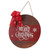 Christmas Wooden Door Hanging Sign with Rope Wooden Christmas Hanging Round Tag Door Decoration