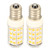 2PCS E12 Dimmable LED Bulb PC 52LEDs 5W 100‑130V LED Candelabra Bulb for Ceiling Fan Light Salt Lamp Warm Light