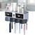 Toothbrush Shelf Punch Free Wall Mounted Mouthwash Cup Holder Toilet Storage Rack White 4 Cups