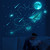Star Sticker In the Dark Ceiling Stickers PVC Kids Wall Stickers Moon Wall Decals for Baby Nursery Room Bedrooms Ceiling Decoration