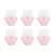 100Pcs Triangular Cake Holder Box Transparent PET Food Cupcake Packaging ContainerPink