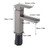 G1/2in Thread Stainless Steel Matte Surface Basin Water Faucet Bathroom Hot Cold Water TapSquare Shape