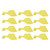 100pcs Blank Livestock Ear Tag Thickened TPU Reusable Animal Ear Label for Dairy Cattle Beef Cattle Yaks Horses Camels Yellow