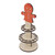 Wooden Christmas Money Holder Desktop Ornaments Multiple Holes Double Layer Cash Holders for Decorations Type D