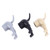 3PCS Dog Butt Toothpaste Topper Tooth Paste Dispenser Cap Squeezing Head for Kids Black Brown Gray